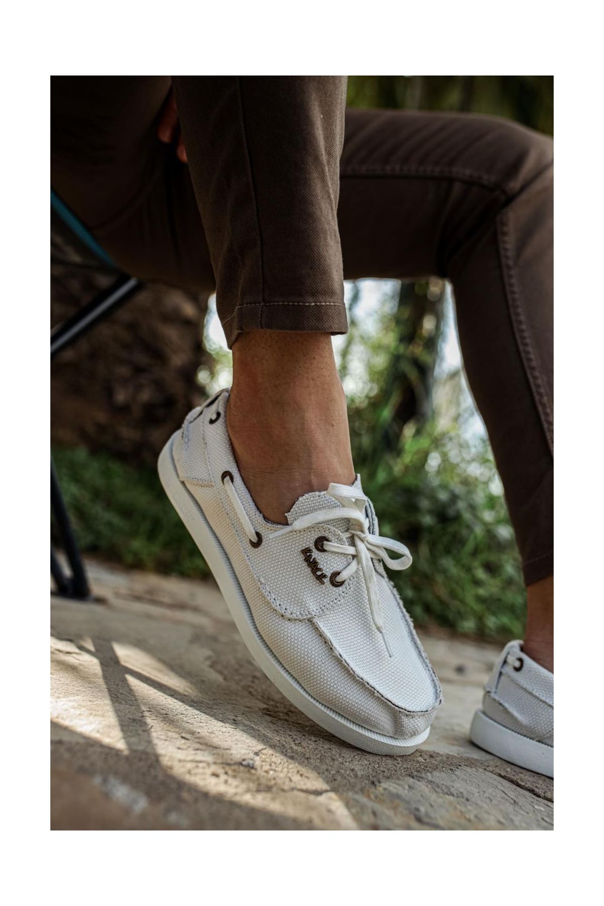 Mevsimlik Keten Ayakkabı  Beyaz