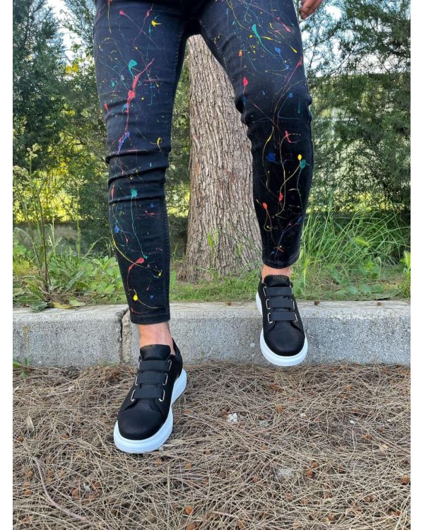 Sneakers Ayakkabı  Siyah (Beyaz Taban)