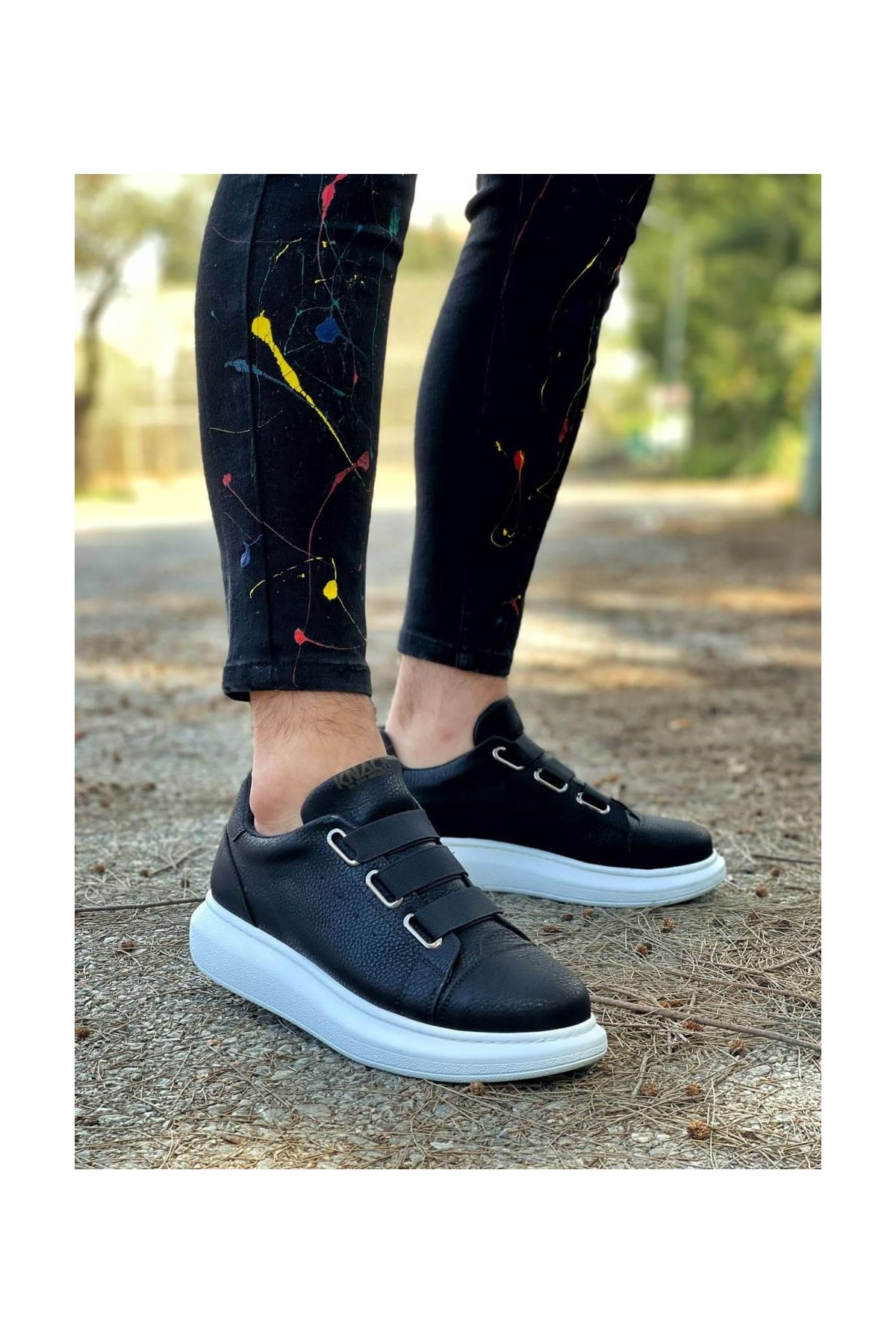 Sneakers Ayakkabı  Siyah (Beyaz Taban)