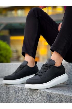 Günlük Ayakkabı  Siyah (Beyaz Taban)