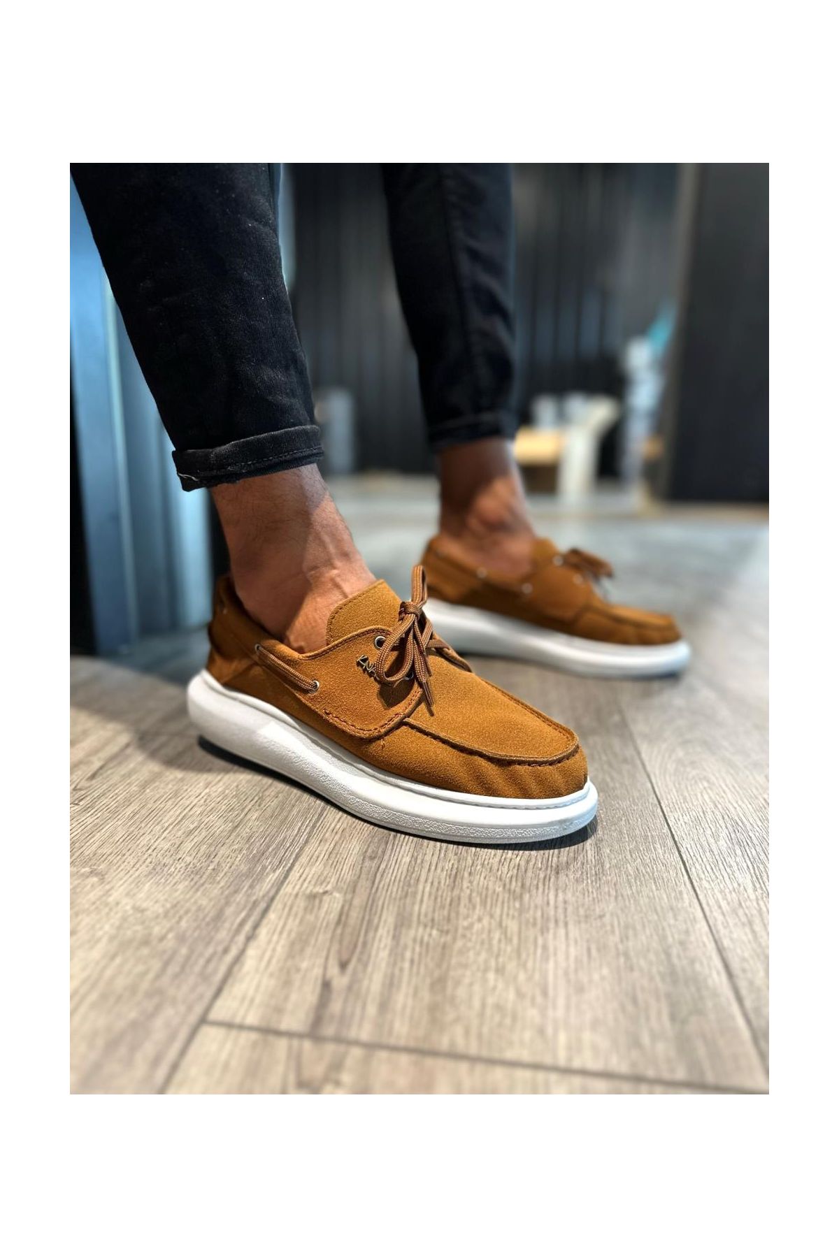 Yüksek Taban Mevsimlik Süet Ayakkabı  Taba