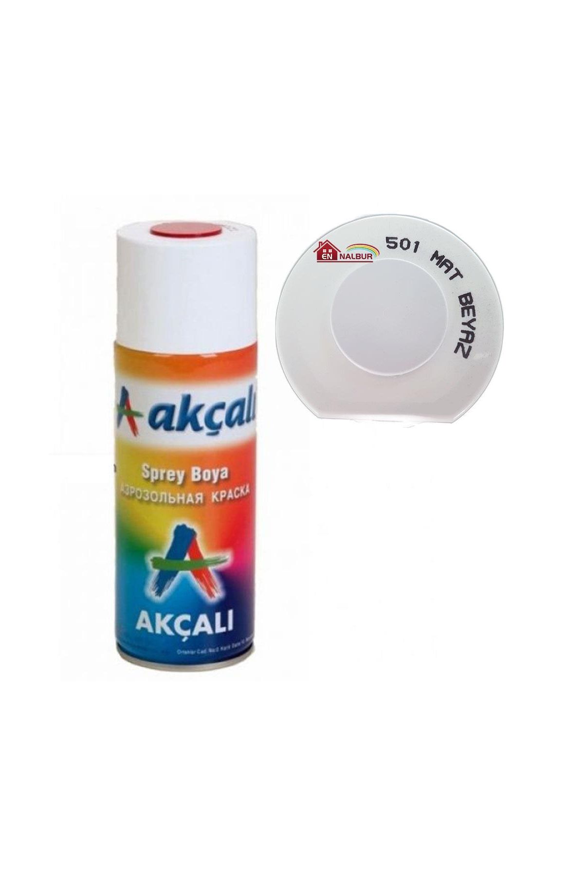 Akçalı Sprey Boya 400 ml 501 Mat Beyaz