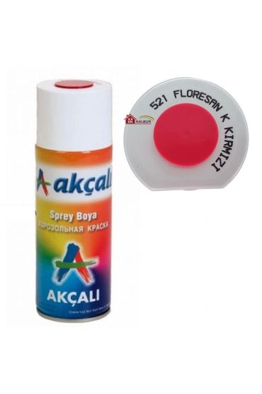 Akçalı Sprey Boya 400 ml 521 Florasan Koyu Kırmızı