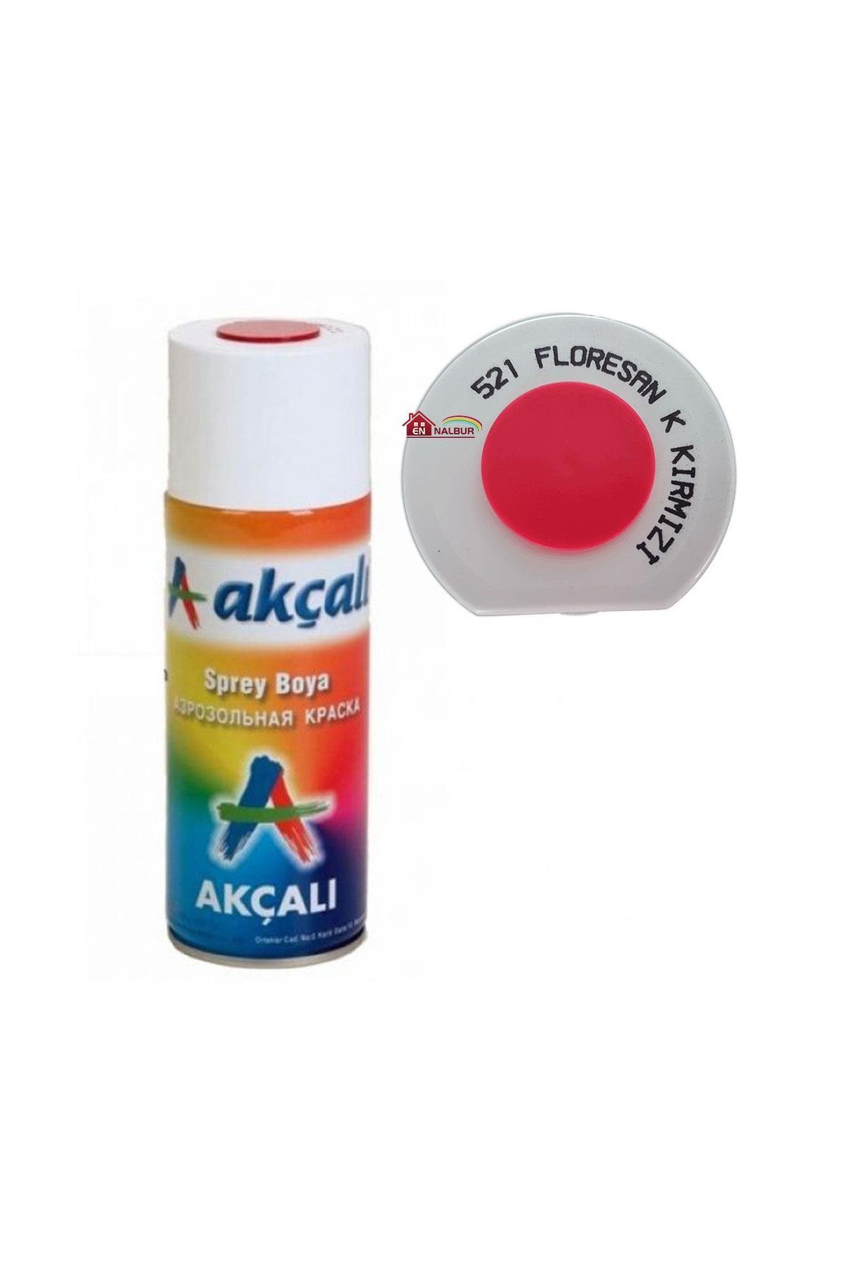 Akçalı Sprey Boya 400 ml 521 Florasan Koyu Kırmızı