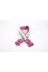 Pati Desenli Dokuma Köpek Boyun Tasması 3 cm x 36-60 cm Mor