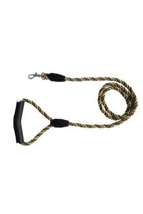 Üçlü Sarmallı Köpek Gezdirme Halatı 1 cm-120 cm Yeşil Krem