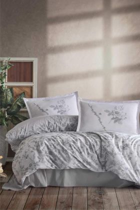 Ranforce Çift Kişilik Nevresim Takımı Messina V1 Gri