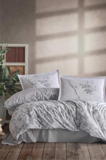 Ranforce Çift Kişilik Nevresim Takımı Messina V1 Gri