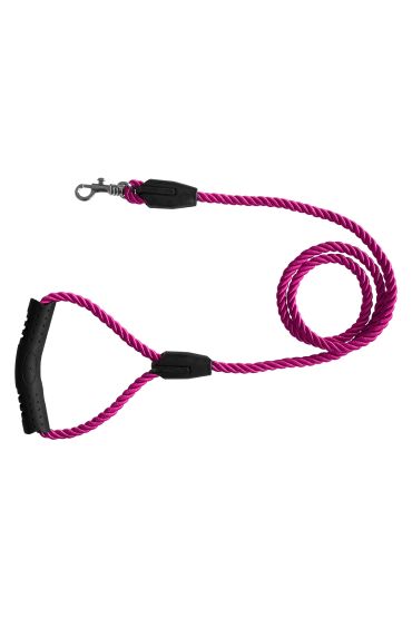 Üçlü Sarmallı Köpek Gezdirme Halatı 1 cm-120 cm Pembe