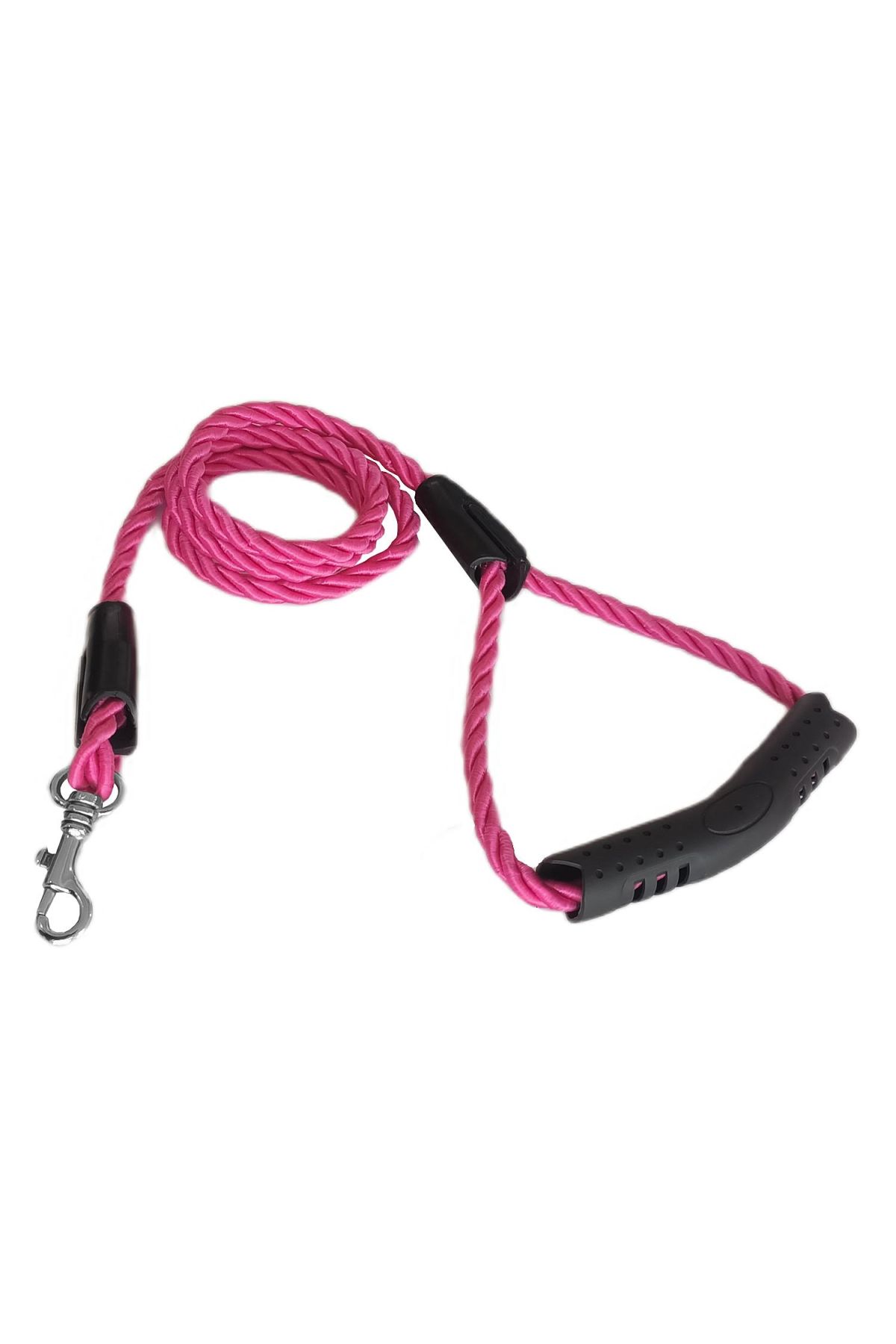 Üçlü Sarmallı Köpek Gezdirme Halatı 1 cm-120 cm Pembe