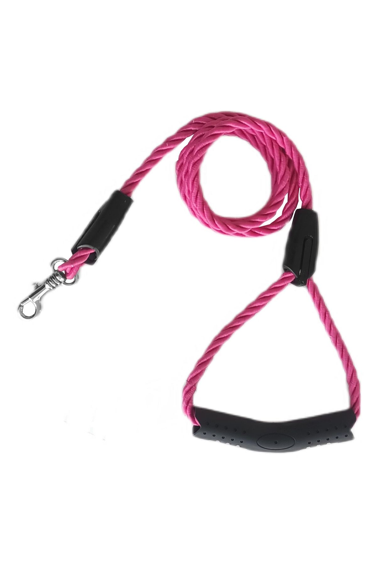 Üçlü Sarmallı Köpek Gezdirme Halatı 1 cm-120 cm Pembe