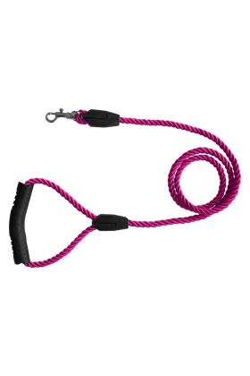 Üçlü Sarmallı Köpek Gezdirme Halatı 1 cm-120 cm Pembe