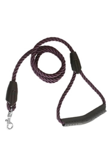 Üçlü Sarmallı Köpek Gezdirme Halatı 1 cm-120 cm Mor