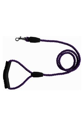 Üçlü Sarmallı Köpek Gezdirme Halatı 1 cm-120 cm Mor