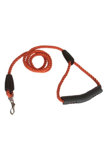 Üçlü Sarmallı Köpek Gezdirme Halatı 1 cm-120 cm Turuncu