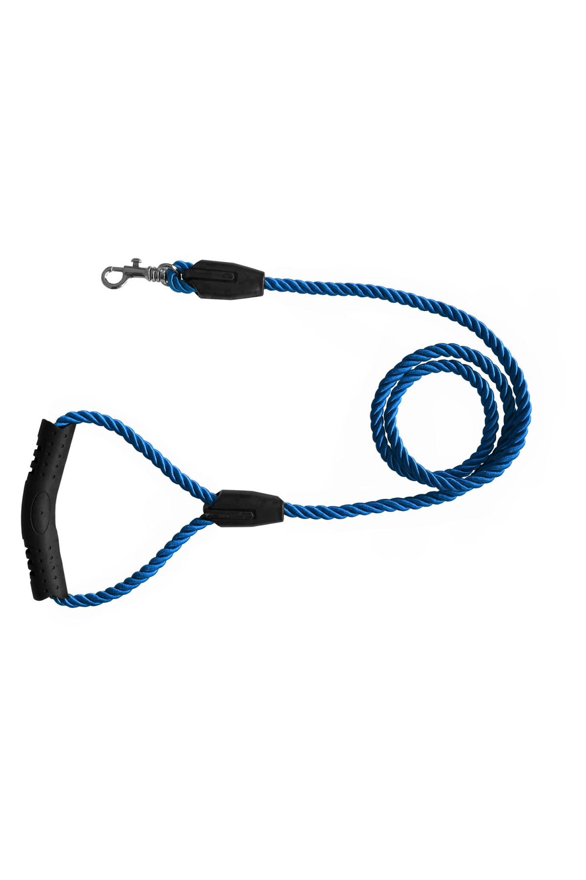 Üçlü Sarmallı Köpek Gezdirme Halatı 1 cm-120 cm Mavi