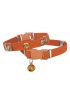 Kadife Kedi Boyun Tasması Taşlı 20-32 cm Turuncu
