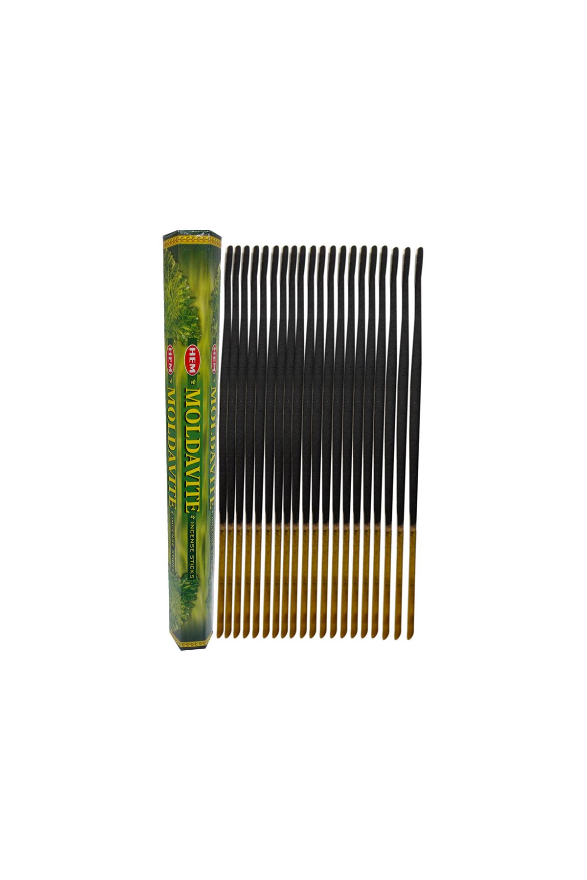 Moldavit Taşı 20 Çubuk Tütsü - Moldavite