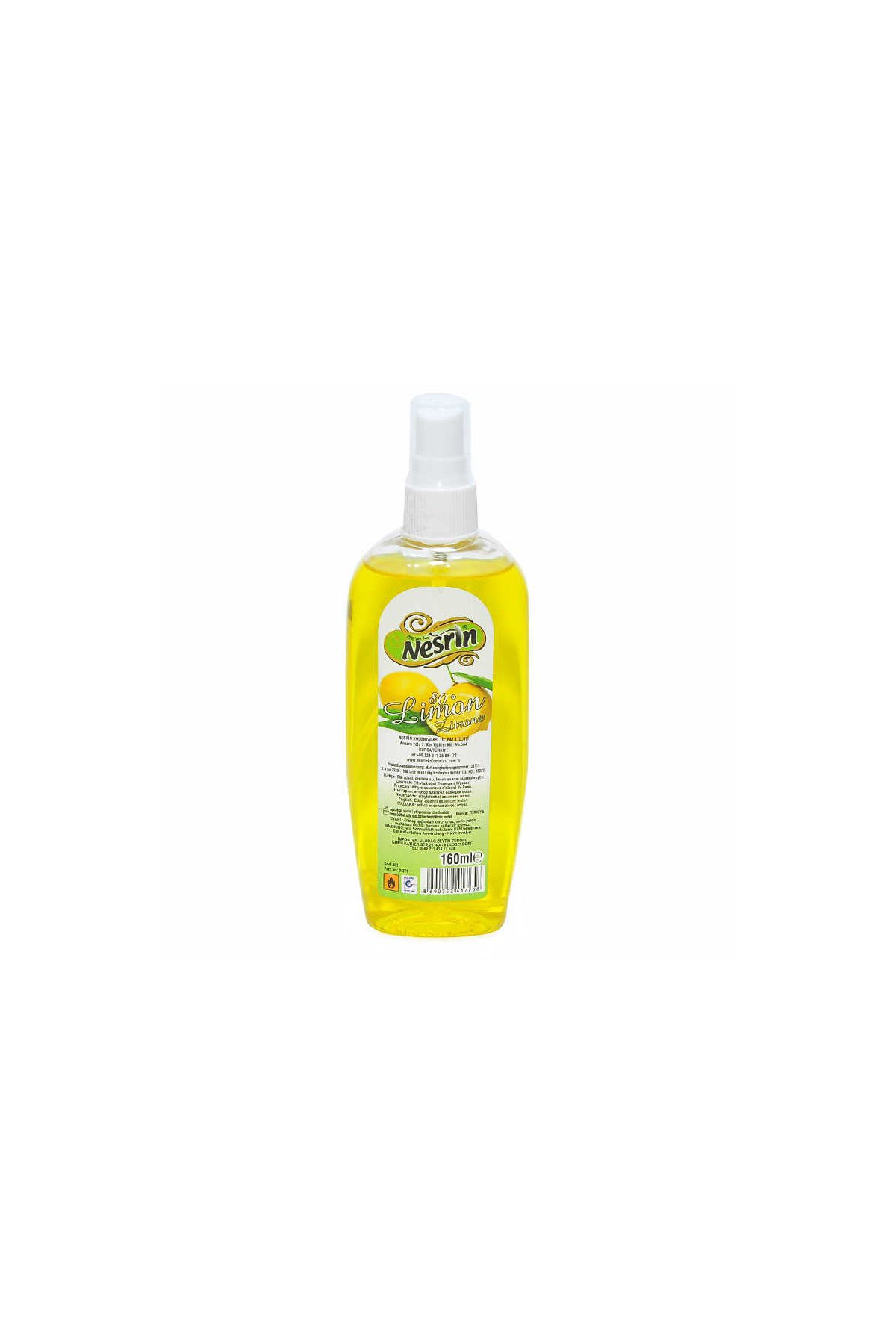 Limon Kolonyası Sprey 80 Derece Pet Şişe 160 ML