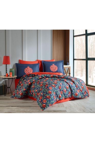 Çift Kişilik Poplin Nevresim Plenty Kırmızı