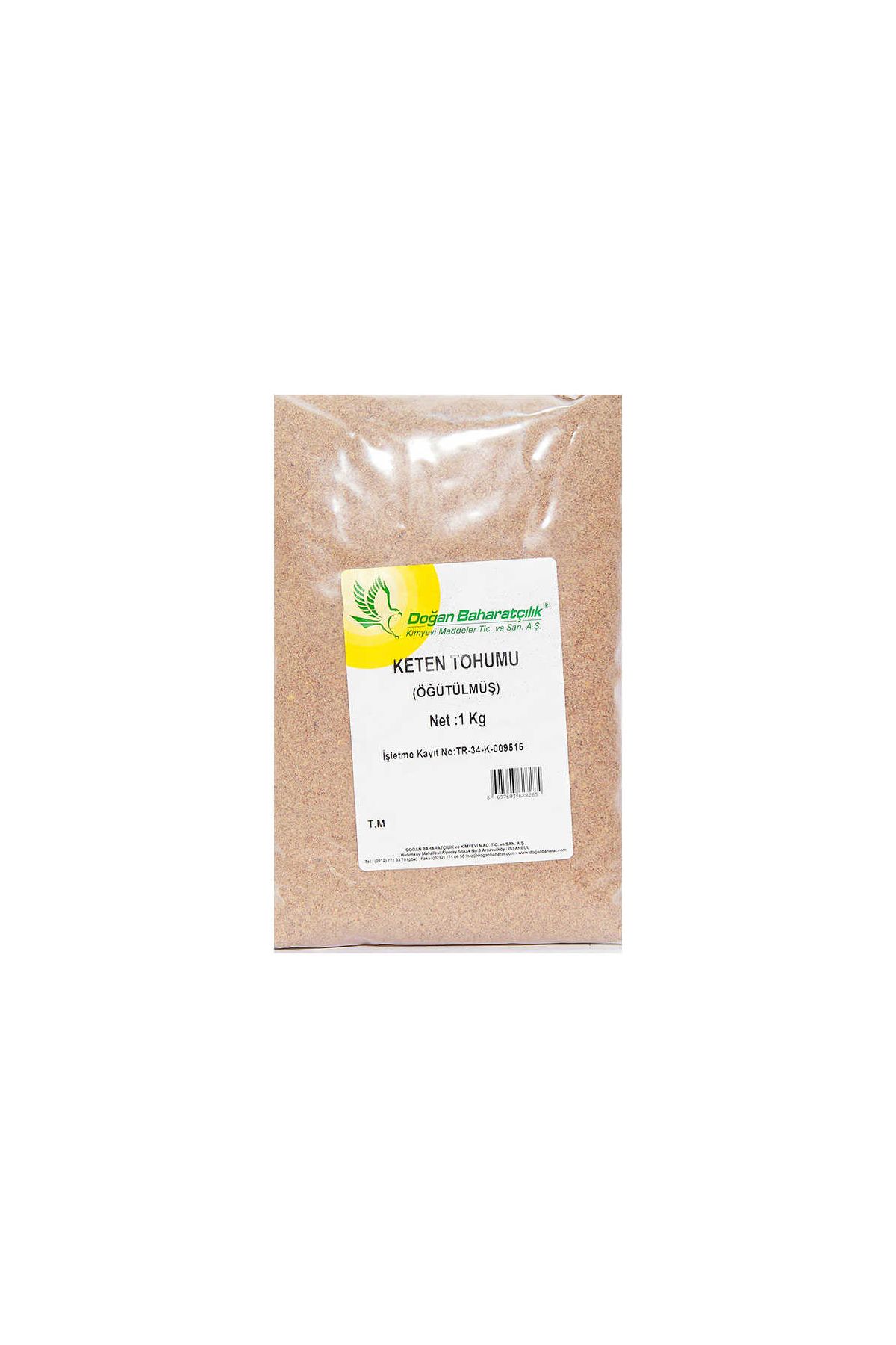 Keten Tohumu Öğütülmüş Doğal 1000 Gr Paket