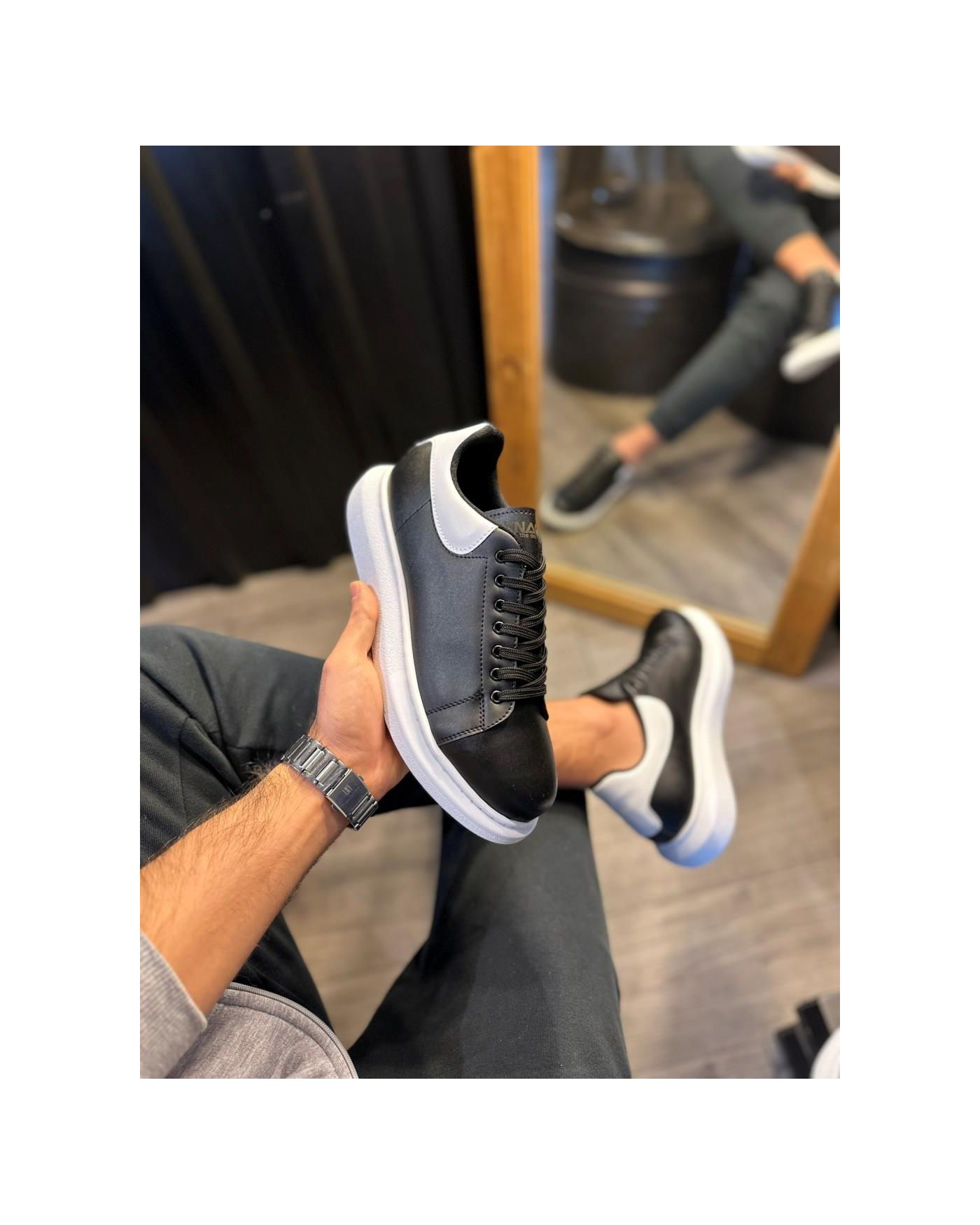 Yüksek Taban Günlük Ayakkabı  Siyah