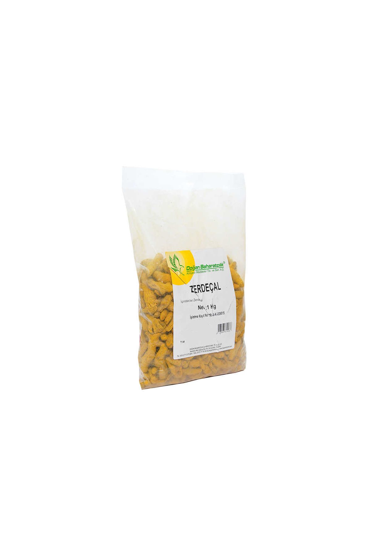 Zerdeçal Kökü Doğal Tane 1000 Gr Paket