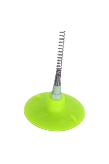 Yaylı Vantuzlu Hacıyatmaz Kedi Oyuncağı 30 cm Yeşil