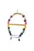 Renkli Boncuklu Oval Halkalı Papağan Salıncağı 15 cm-23 cm