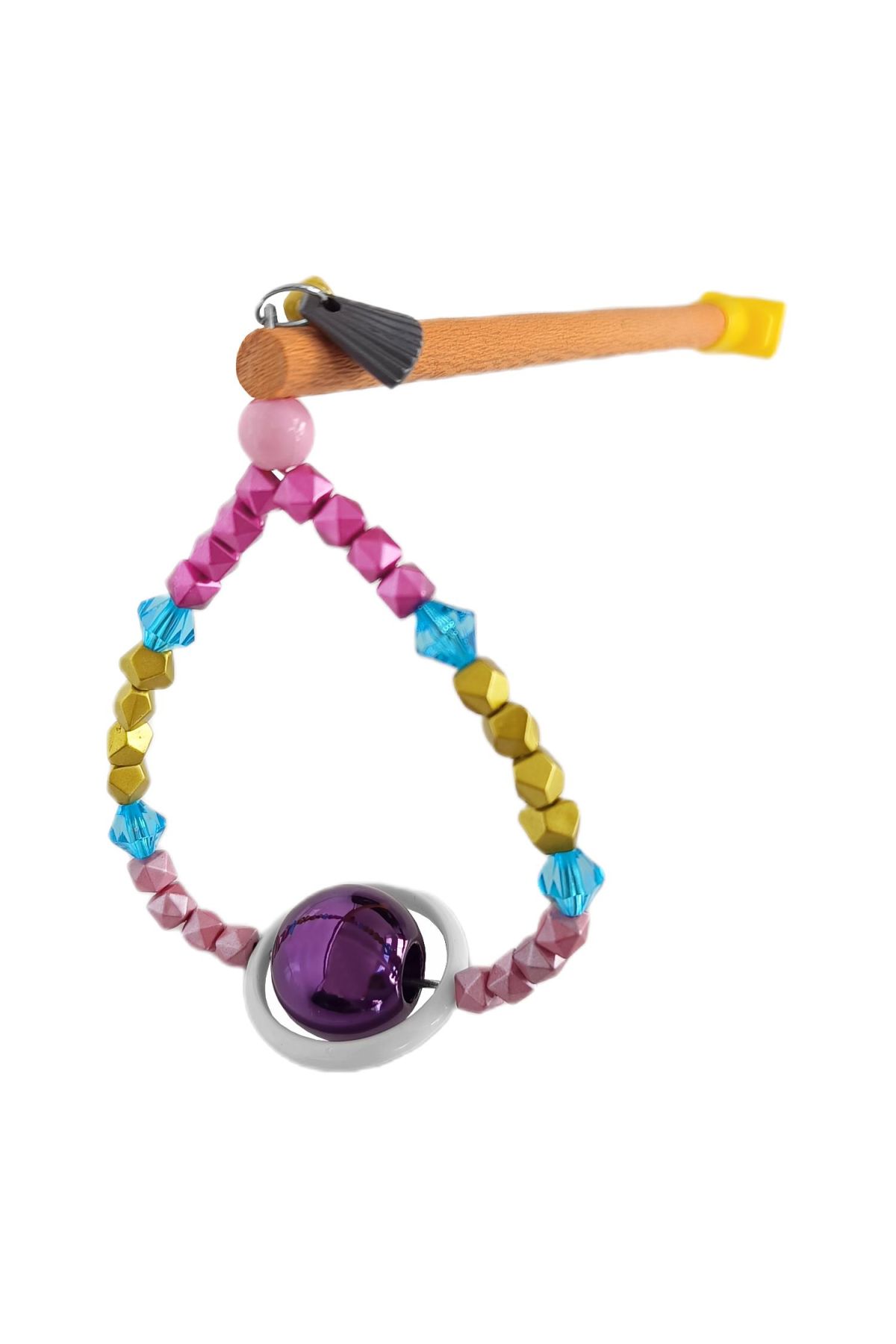 Tünekli Döner Toplu Kuş Oyuncağı 10 cm-16 cm Sarı