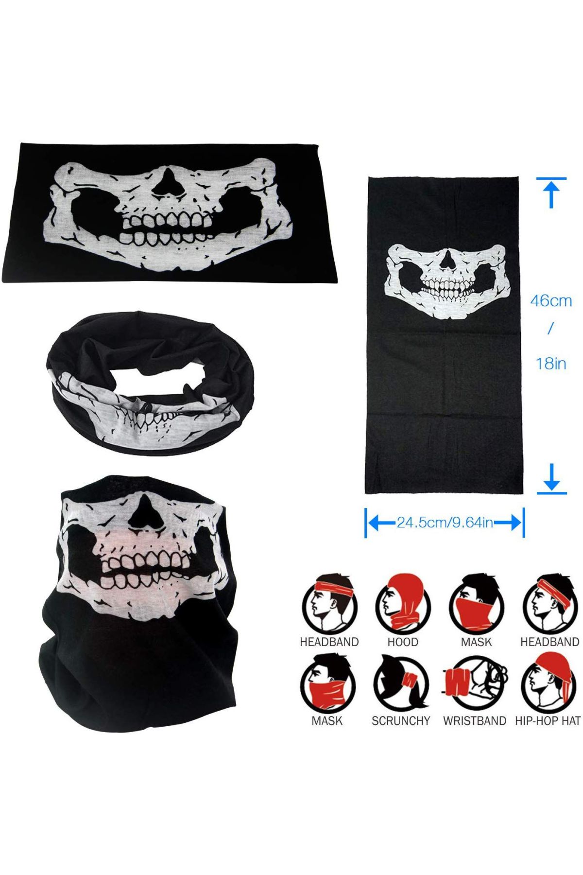 Motorcu Boyunluk Baf Buff Bandana 25x48 cm Model 7