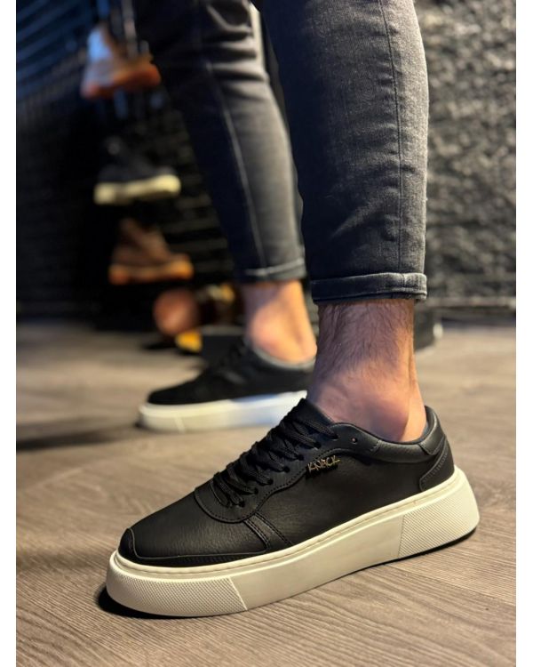 Günlük Ayakkabı  Siyah (Beyaz Taban)