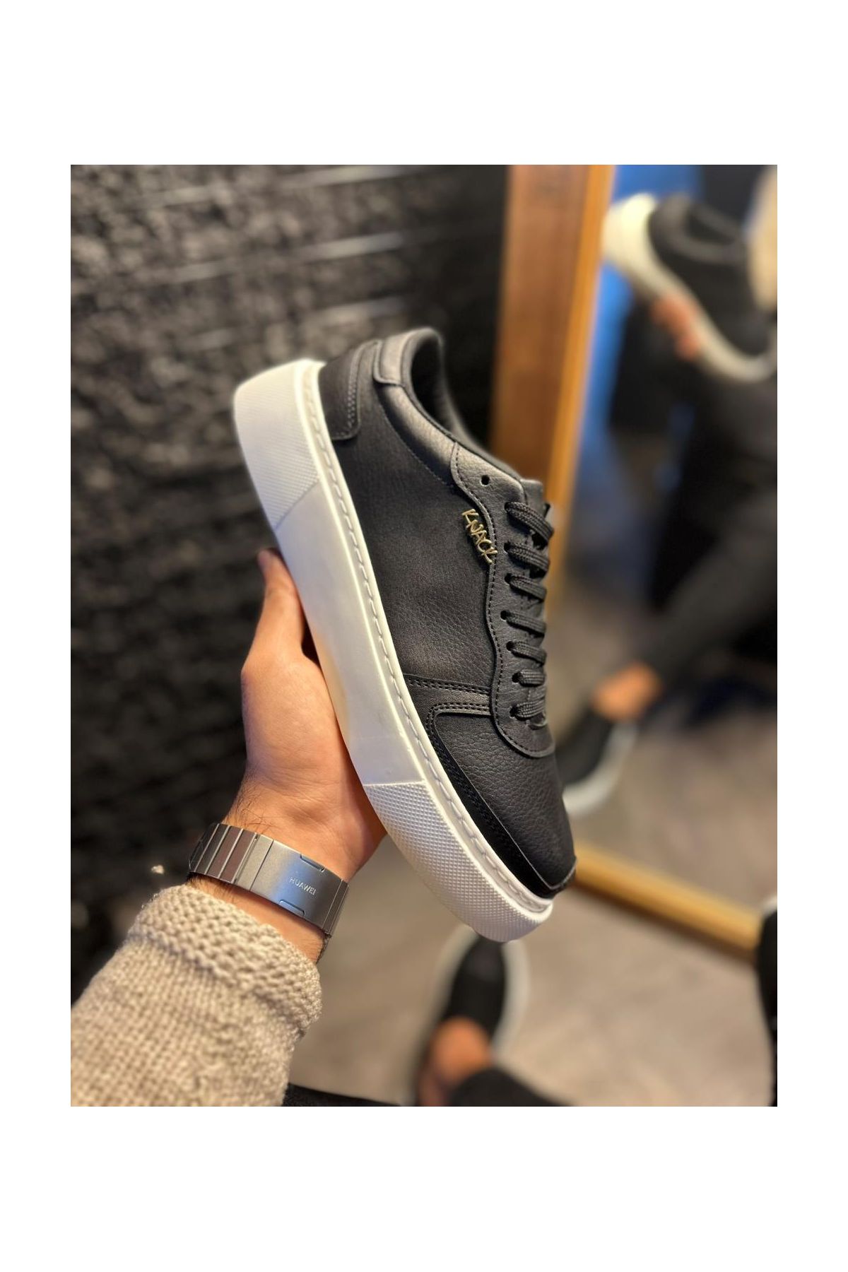 Günlük Ayakkabı  Siyah (Beyaz Taban)