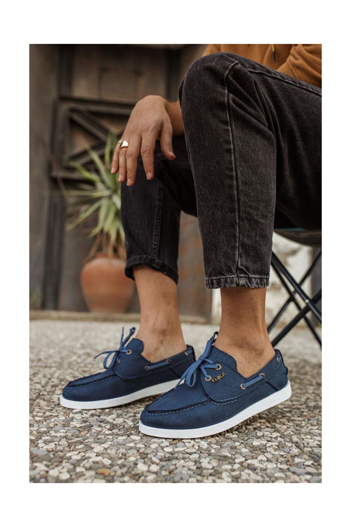 Mevsimlik Keten Ayakkabı  Mavi