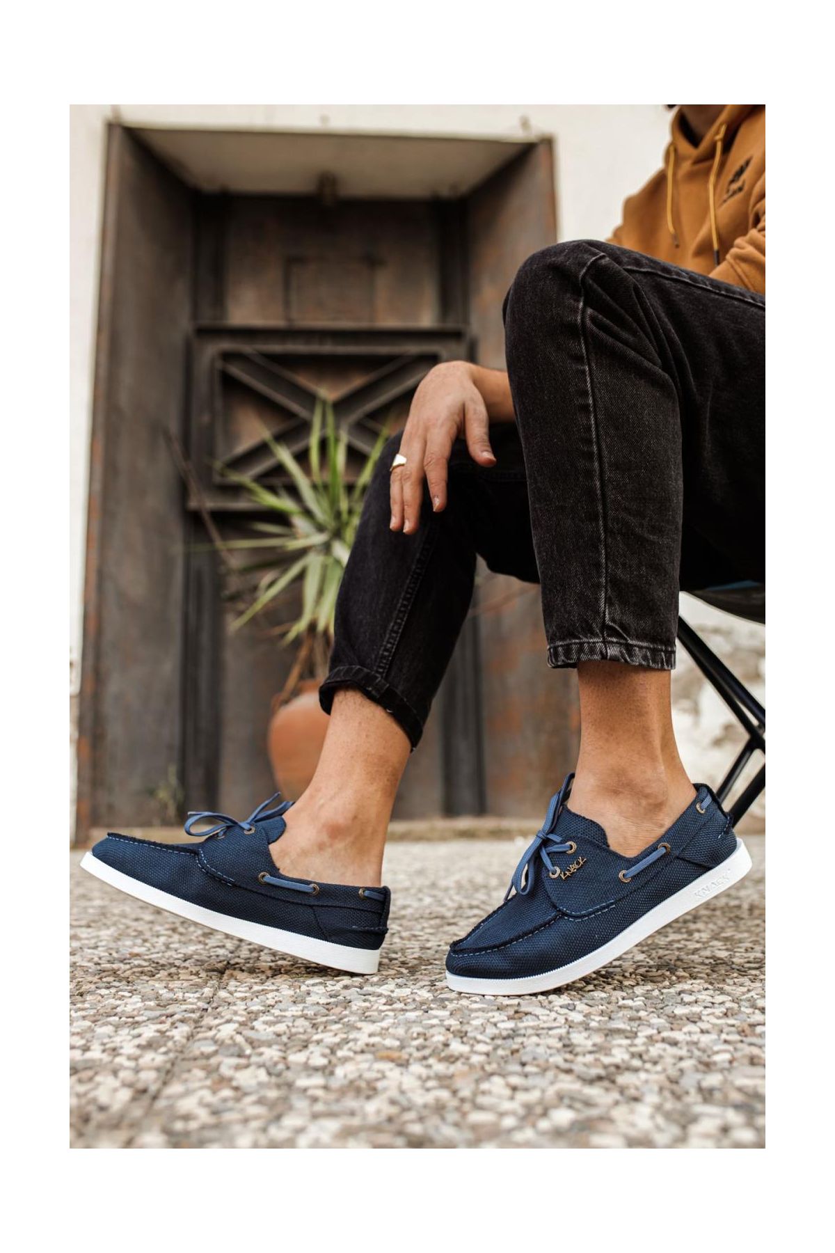 Mevsimlik Keten Ayakkabı  Mavi