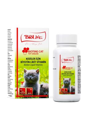 Biolive Kediler İçin Biotine Tüy Sağlığı Likit Vitamin 100ml