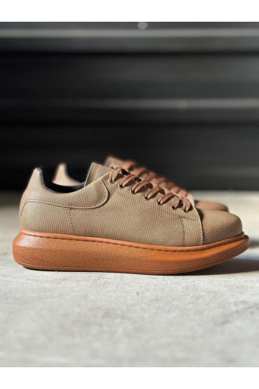 Yüksek Taban Günlük Ayakkabı Tırtıklı  Taba