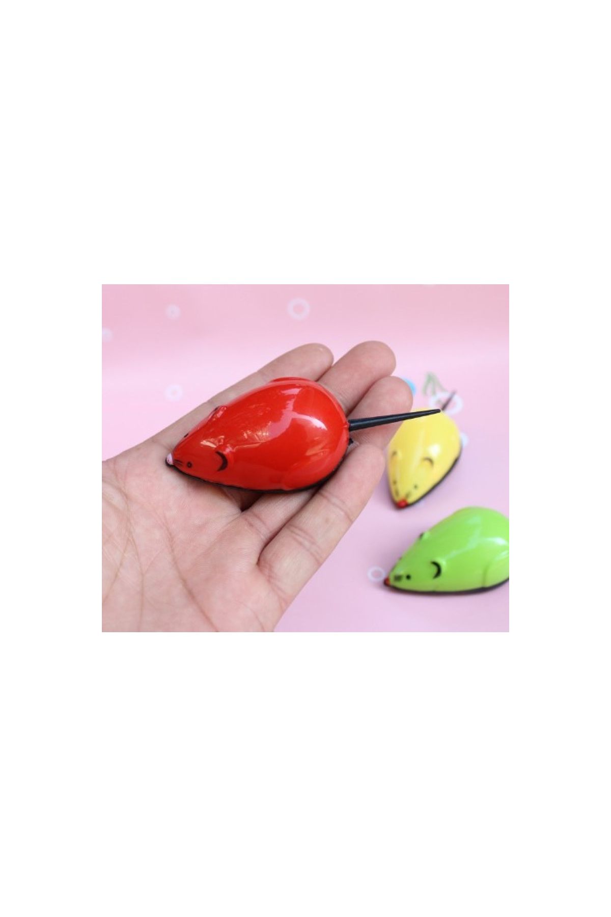 Çek Bırak Renkli Hareketli Fare 9×3.5×3CM Karışık Renklerde 1 Adet