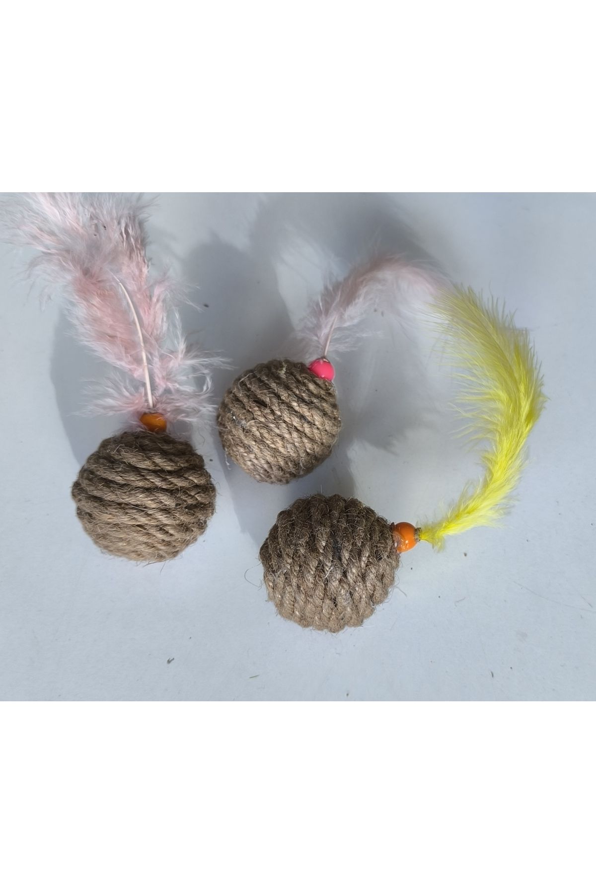 Jut Halat Örgü Kedi Oyun Topu 5 cm