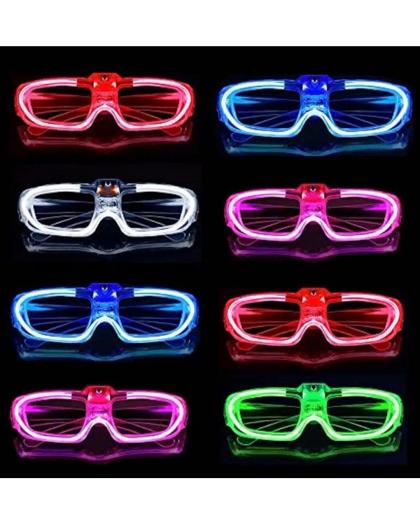 Glow Model 3 Farklı Fonksiyonlu Işıklı Parti Gözlüğü Karışık Renk 12 Adet