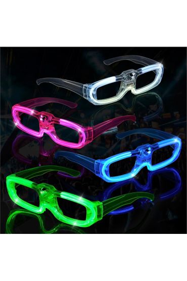 Glow Model 3 Farklı Fonksiyonlu Işıklı Parti Gözlüğü Karışık Renk 12 Adet