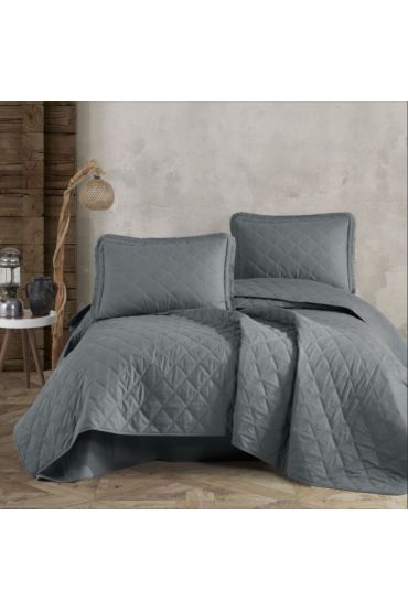 Çift Kişilik Yatak Örtüsü Tafana V6 Gri