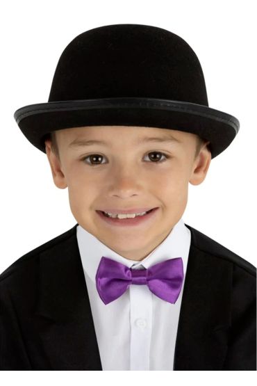Charlie Chaplin Stil Çocuk Şapkası – Siyah Melon Parti Şapkası