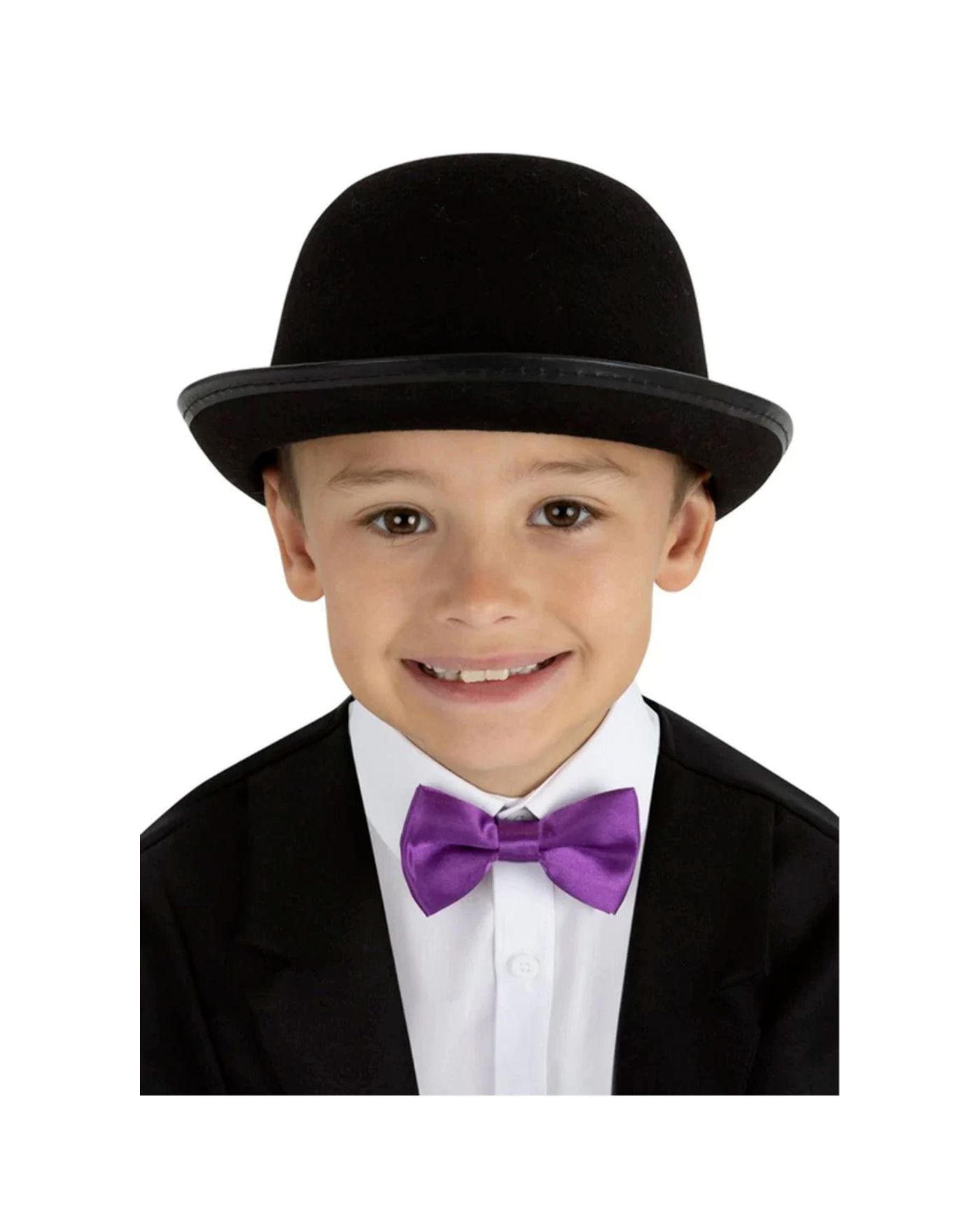Charlie Chaplin Stil Çocuk Şapkası – Siyah Melon Parti Şapkası