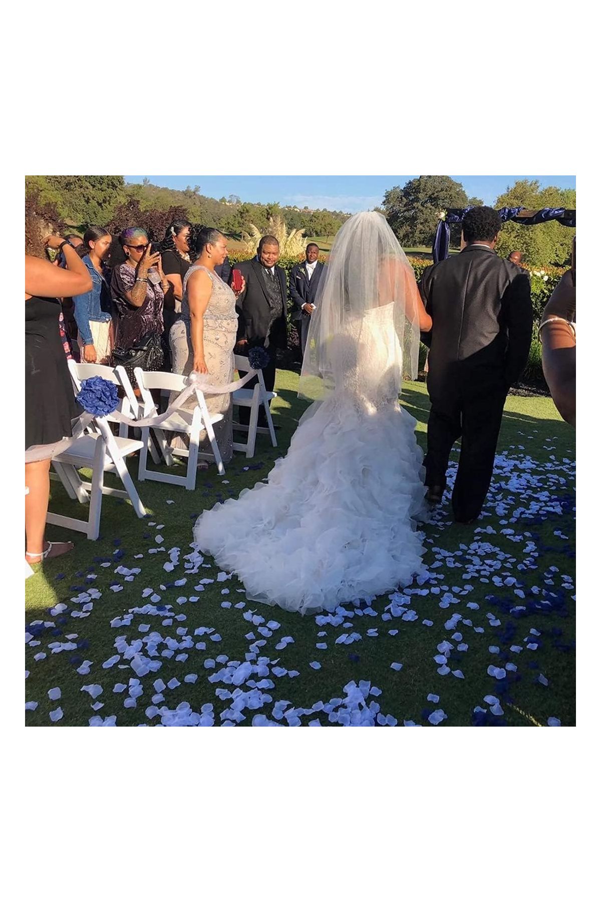 Beyaz Renk Gül Yaprağı Şekilli Konfeti 10 Paket 1000 Adet