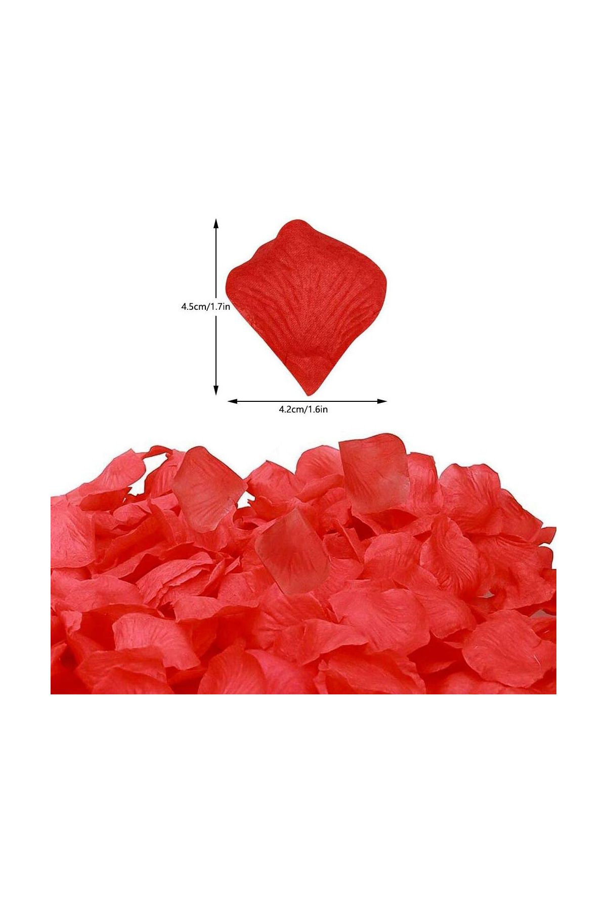 Kırmızı Renk Gül Yaprağı Şekilli Konfeti – 1 Paket 100 Adet