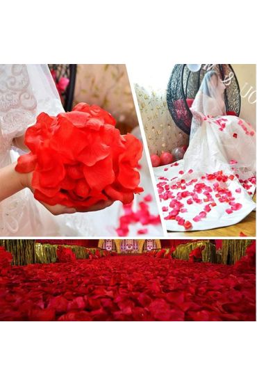 Kırmızı Renk Gül Yaprağı Şekilli Konfeti – 1 Paket 100 Adet