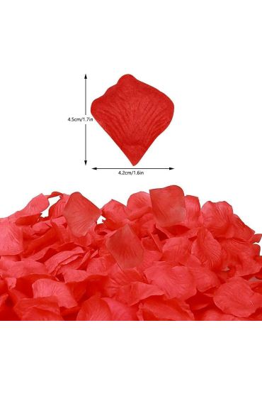 Kırmızı Renk Gül Yaprağı Şekilli Konfeti – 10 Paket 1000 Adet