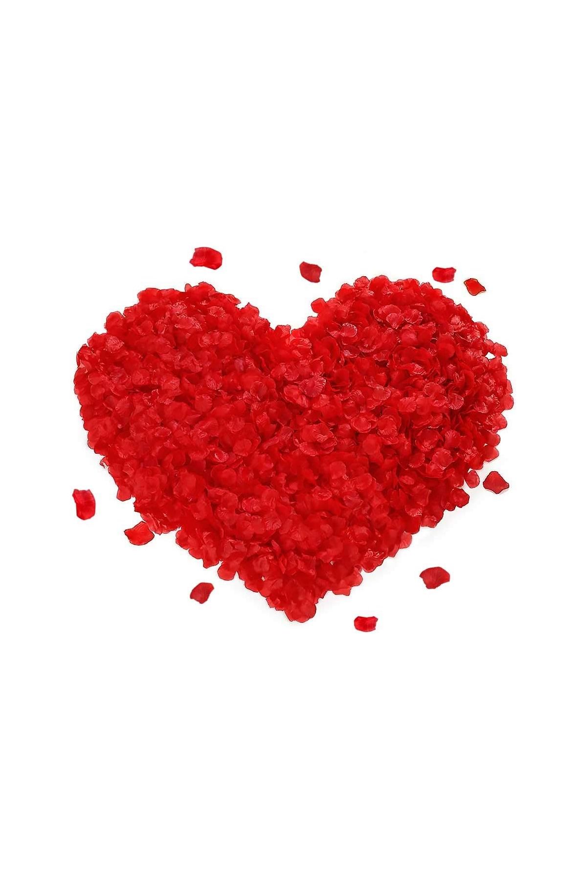 Kırmızı Renk Gül Yaprağı Şekilli Konfeti – 10 Paket 1000 Adet