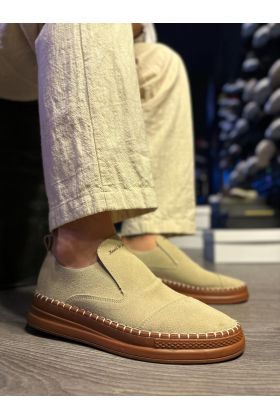 Bağcıksız Mevsimlik Süet Ayakkabı  Vizon